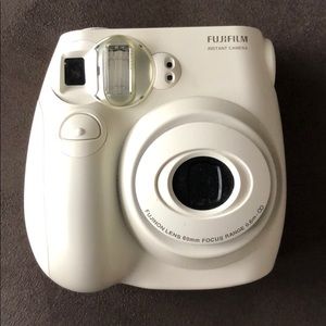 White Instax Mini Polaroid Camera